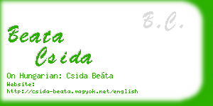 beata csida business card